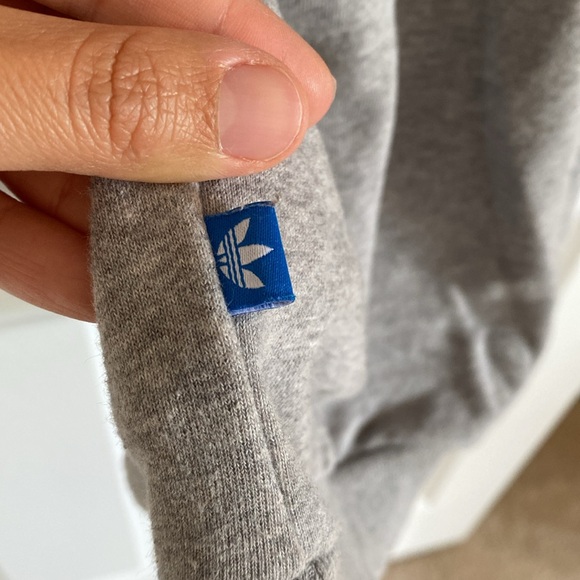 Adidas Grey Hoodie Sweatshirt - Picture 5 of 8
